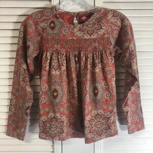 Oilily Size 140 10 Long Sleeved Smocked Top
